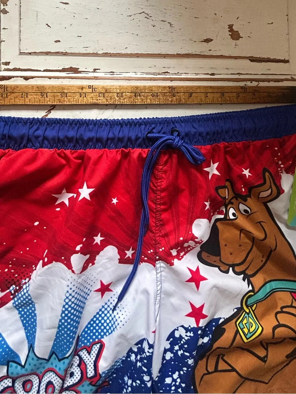 Scooby-Doo Swim Trunks Adult Mens Beach Shorts w Mesh Lining, Size 2XL, 2 Pocket